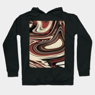 1980s retro mid century autumn colors burgundy brown swirl Hoodie